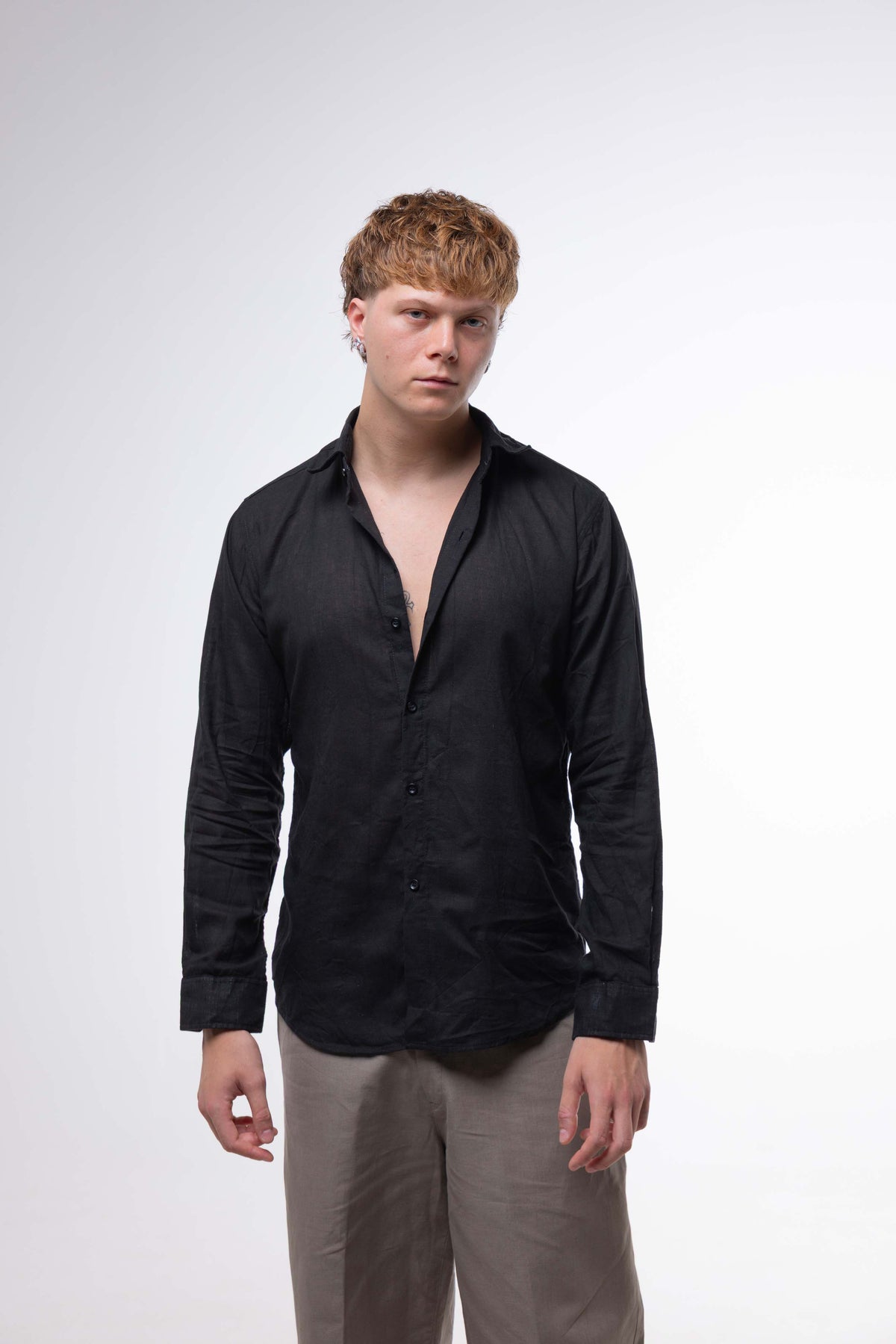 Camicia LINO NERA
