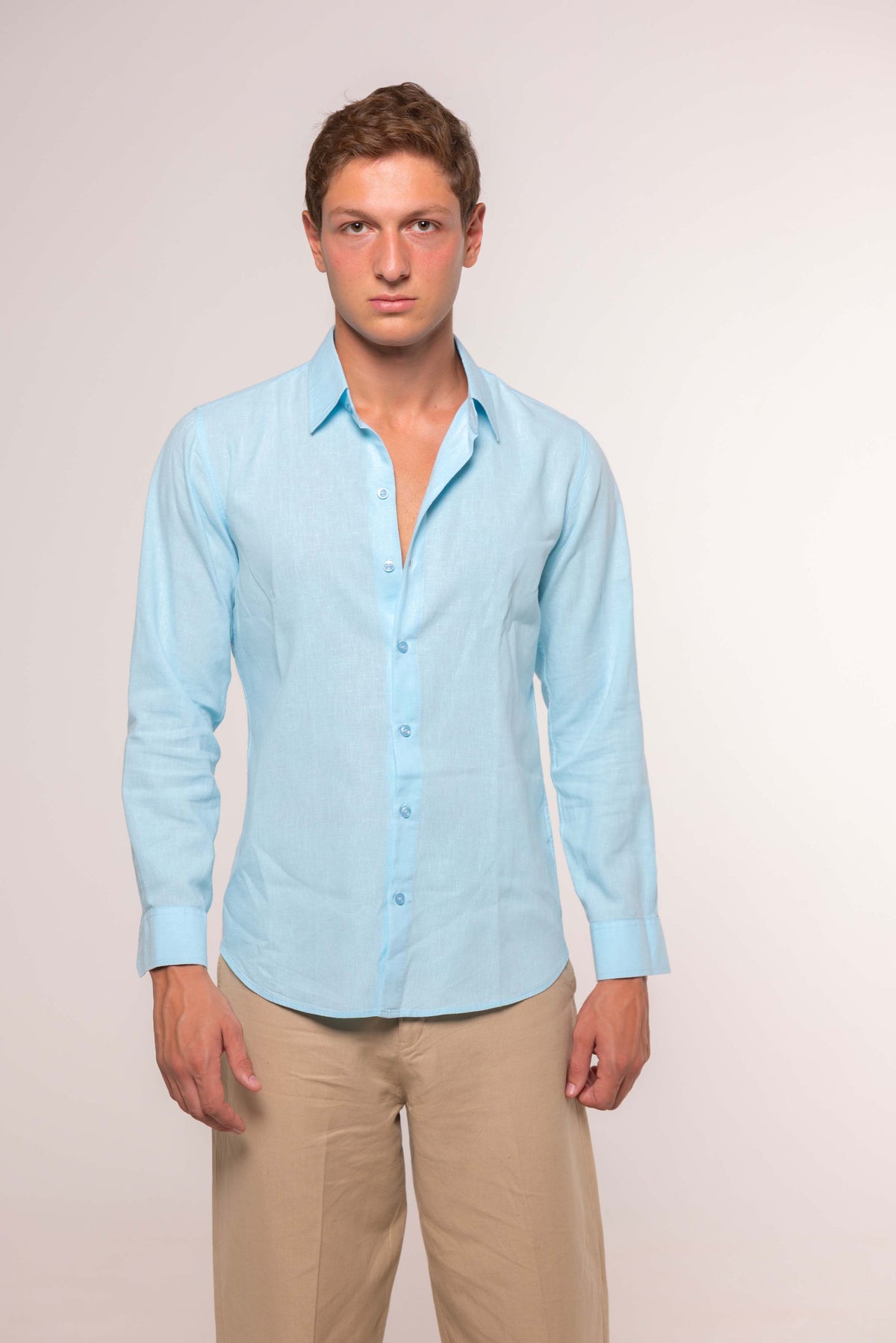 Camicia LINO CELESTE