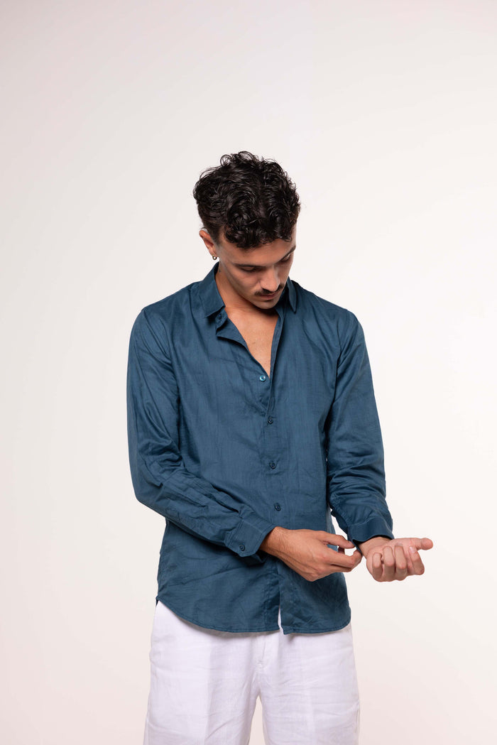 Camicia LINO PACIFIC BLUE