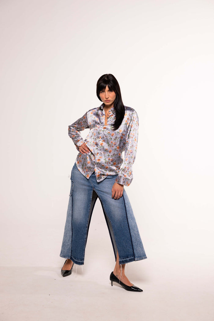 Camicia SETA con fantasia FLOREALE