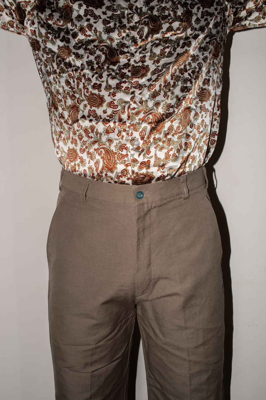 Pantalone MARRONE In LINO fibra lunga